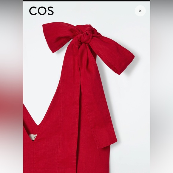 🎉 Host Pick 🎉 COS Bow Detail Linen Midi Dress - Picture 11 of 13